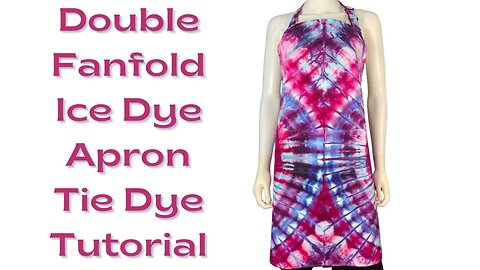 Tie-Dye Designs: Double Fanfold Apron Ice Dye Purples