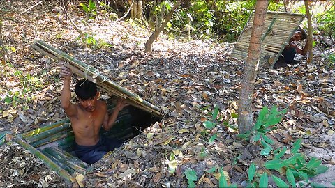 Building The Most Secret Underground Bamboo House stry By Ancient Skill