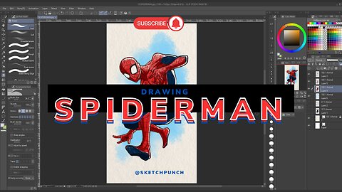 SPEED DRAWING SPIDERMAN BY @SKETCHPUNCH