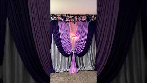 Flower Backdrop with Draping