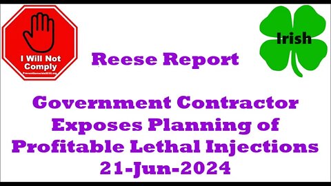 Government Contractor Exposes Planning of Profitable Lethal Injections 21-Jun-2024