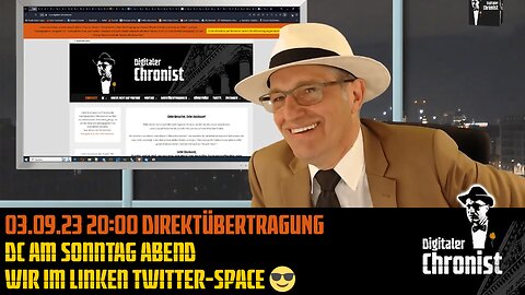 Aufzeichnung vom 03.09.23 Direktübertragung! DC am Sonntag Abend - Wir im linken Twitter-Space