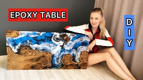 An amazing table made of epoxy resin.