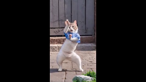 funny cat dance