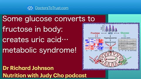 RICHARD JOHNSON 1 | Some glucose converts to fructose in body: creates uric acid…metabolic syndrome!