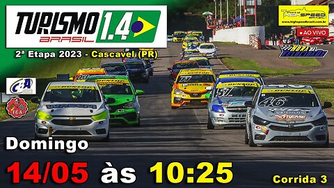 TURISMO 1.4 BR | Corrida 3 | 2ª Etapa 2023 - Cascavel (PR) | Ao Vivo