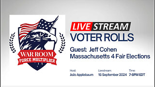 WFMA Livestream: VOTER ROLLS with Jeff Cohen, Massachusetts 4 Fair Elections