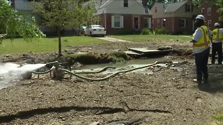 Crews work to repair large water main break in South Euclid; Boil Advisory issued for several cities