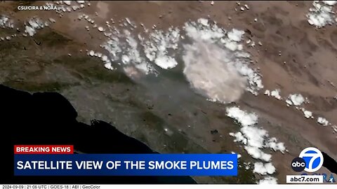 Smoke from SoCal's Airport, Bridge, Line fires visible from space