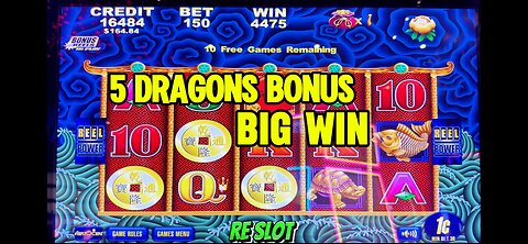 5 Dragons Slot Machine Bonus 🦜 5 Back to Back bonuses 🦜 BIG WIN 🦜