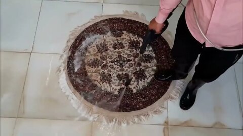 Washing the dirtiest muddy rug cleaning satisfying carpet cleaning asmr