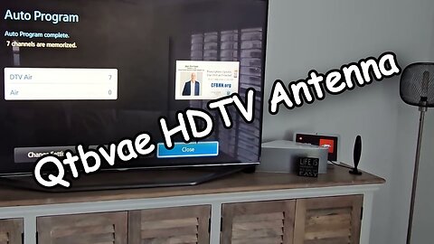 Qtbvae HDTV Antenna (Free TV) D011AF for Smart TV Unboxing & Quick Review 2024