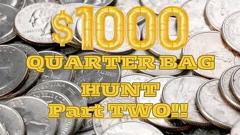 OLD SILVER FOUND!! Part 2 of $1000 Quarter Bag Hunt!!