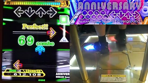 ANNIVERSARY ∴∵∴ ←↓↑→ - EXPERT (16) - 886,810 (A+ Clear) on Dance Dance Revolution A20 PLUS (AC, US)