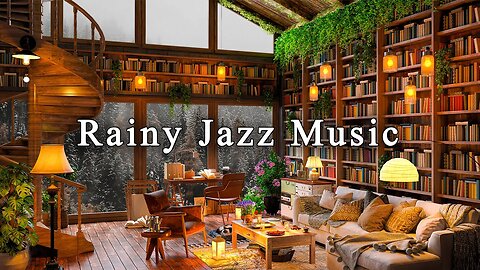 Rainy Jazz Music & Cozy Coffee Shop Ambience ☕ Relaxing Jazz Instrumental Music to Study, Work