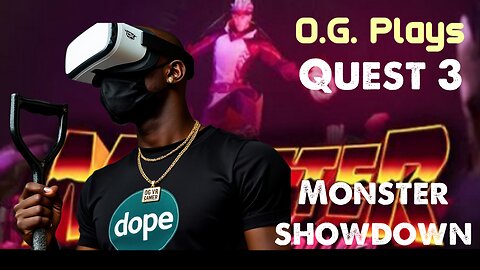 O.G. Plays Monster Showdown for Quest 3 using Mixed Reality Capture - Action Survival Shooter