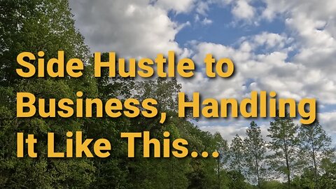 Conversation about side hustles to business...