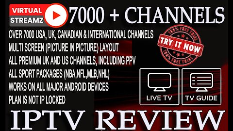 Virtual Streamz BEST IPTV SERVICE FOR 2021 NO IP LOCK