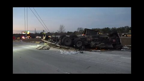 Semi Removed from Accident Scene