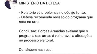 FIM DE TURNO E SAIU O RELATÓRIO E AGORA???