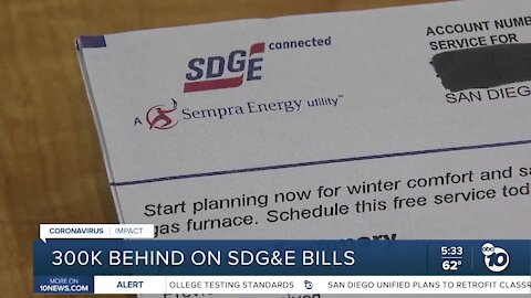 Report: 300K San Diegans late on electric bills