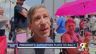 President Trump's supporters flock to Cincinnati rally