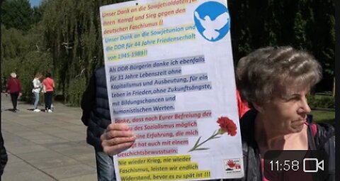 Die Friedensbewegung; „Wir sind auch unterwandert! Tag des Sieges Berlin 9. Mai 2024