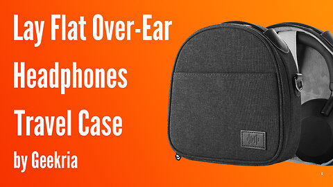 Lay Flat Over-Ear Headphones Travel Case, Soft Shell Headset Carrying Case | Geekria