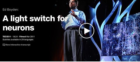 A light switch for neurons Ed Boyden