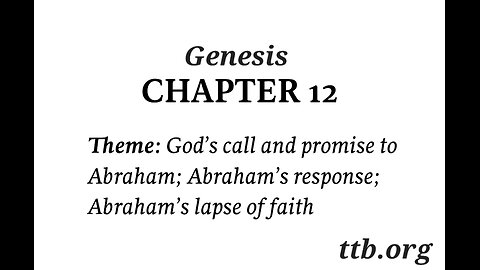 Genesis Chapter 12 (Bible Study)