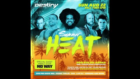 JOSH ALEXANDER Retains, New NEXT GENERATION Champion AIDEN PRINCE : DESTINY WRESTLING SUMMER HEAT