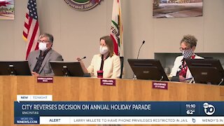 Encinitas reverses decision about holiday parade