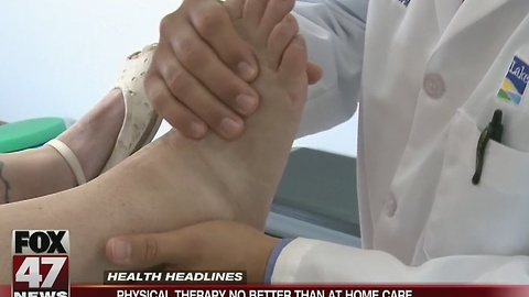 Physical therapy no better than at home care for sprained ankles