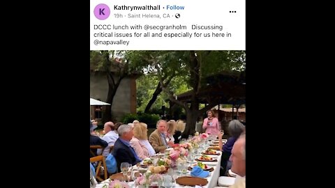 Nancy Pelosi Napa Fundraiser No Masks except for Servers