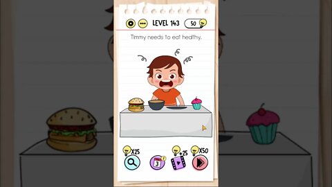 Brain Test Tricky Puzzles Level 143 Timmy needs to eat healthy.