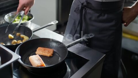 😄😄😄 Chef Frying Baby Potato and Fish😃😃😃