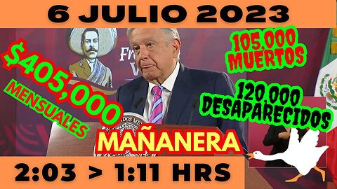 💩🐣👶 AMLITO | Mañanera *Jueves 6 de Julio 2023* | El gansito veloz 2:03 a 1:11.