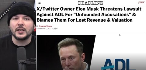 Elon Musk DECLARES WAR On the ADL, Threatens LAWSUIT For LYING To Advertisers To Destroy Twitter