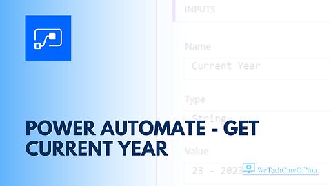 Power Automate - Get Current Year