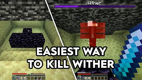 Minecraft Easiest way to kill Withers! 30 Second Method - 1.16/1.15