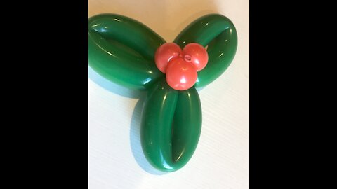 Balloon twisting tutorial - Christmas holly