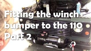 Fitting the winch bumper to the 110 Part 2