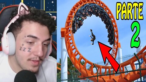 🔴 Os mais BIZARROS acidentes em Parques de Diversões! PARTE 2 REACT