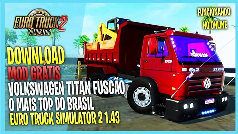 ▶️ETS2 1.43 LEVANDO A BOBCAT NA CAÇAMBA DO VW FUSCÃO EURO TRUCK SIMULATOR 2 1.43