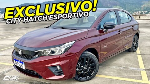 NOVO HONDA CITY EXL HATCH 1.5 FLEX 2022 COM YOUTUBE, NETFLIX E VISUAL ESPORTIVO!