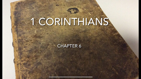 1 Corinthians (Chapter 6) Flee Immortality