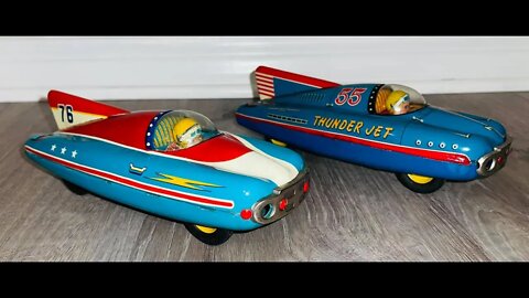 Thunder Jet & No 76 Tin Friction Streamliner Cars