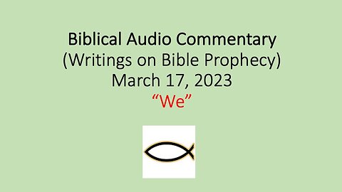 Biblical Audio Commentary – “We”