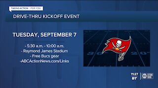 Tampa Bay Bucs to hold drive-through kickoff event at Raymond James Stadium next week