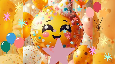 Happy Birthday Song For Kids! Happy Balloons! Happy Birthday with Cute Happy Balloons!